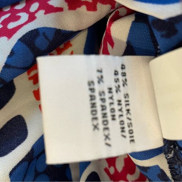 Diane Von Furstenberg DVF Printed Shift Sundress Sun Dress 4 Tomato Girl Summer - Picture 10 of 11